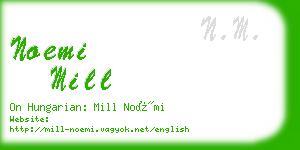 noemi mill business card